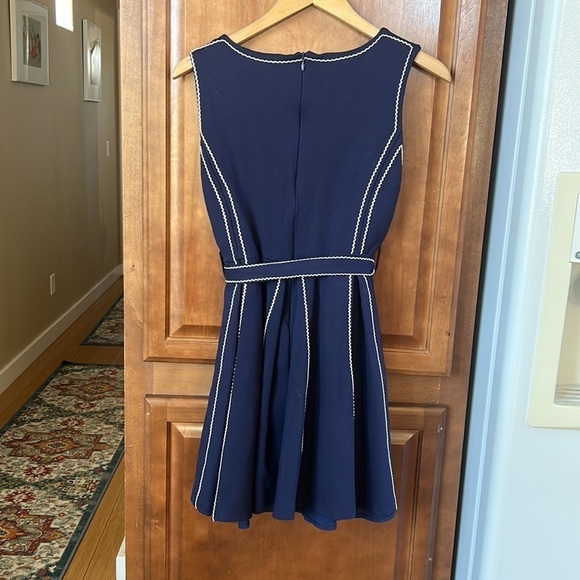 Adorable Lyna Dress Navy with White Accents Small Nautical Rockabilly Pinup - Picture 3 of 4